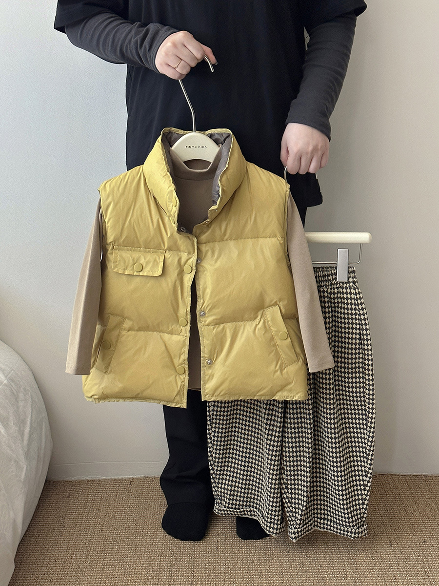 Chaleco de plumón para niños de otoño e invierno anti-temporada Chaleco de plumón para bebés y niños pequeños Chaleco de plumón para bebés al por mayor