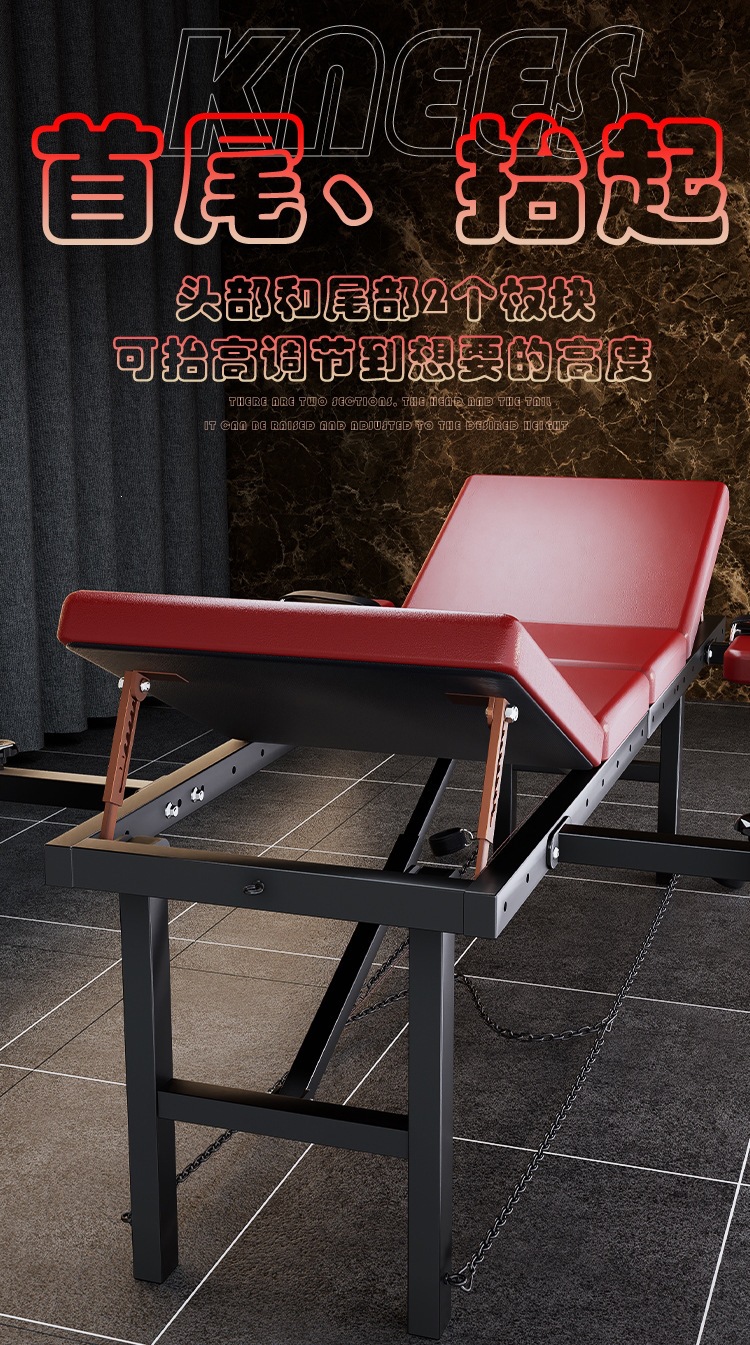 SM-折叠床plus Adult Bondage Furniture in Red with Foldable Frame — detail image 5