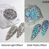 Retroreflective yellow nail sequins for manicure for nails, suitable for import, new collection, wholesale