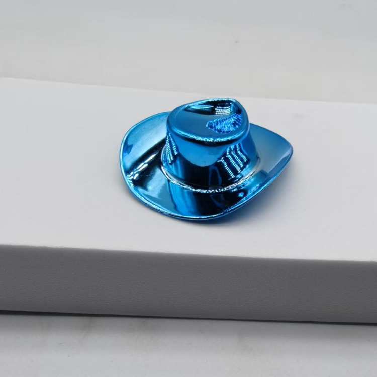 Flash láser clásico sombrero de vaquero patrón decoración fiesta color olla tapa al por mayor muñeca de juguete accesorios sombreros