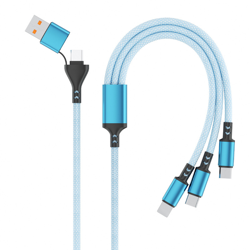 編み物100W二ドラッグ三速充電データライン2色48編み物適用リンゴ16華為粟全互換5a|undefined
