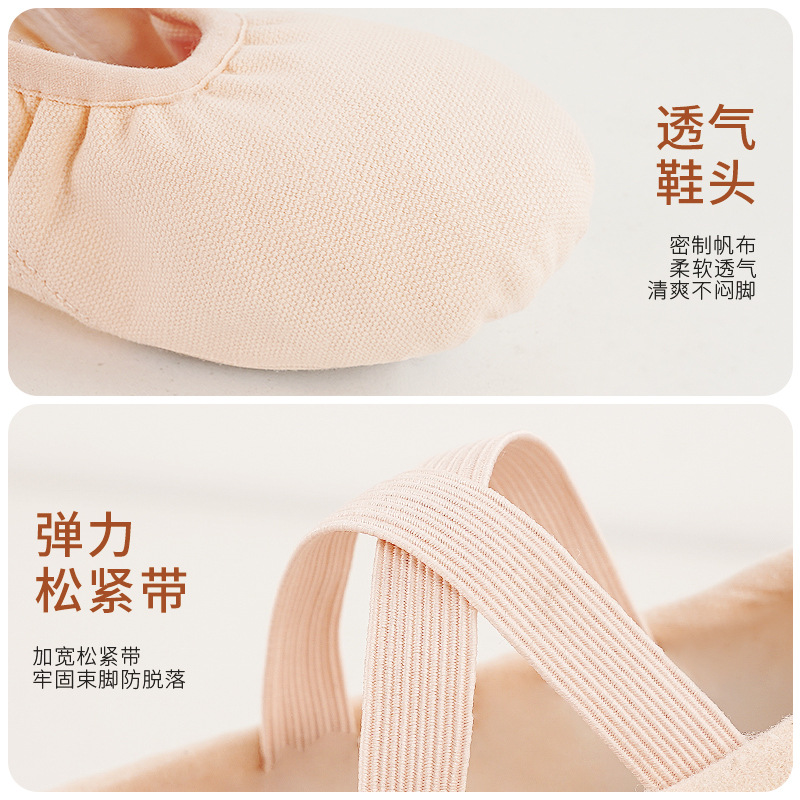 Zapatos de baile femenino Zapatos de baile cuadrados con zapatos de profesor danza de nacionalidad con lona de adultos zapatos de baile de fondo suave