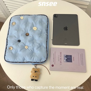 Snsee Button Pillow Lightweight Tablet Apple Laptop Clutch Drop-proof 14-inch 15-inch Inner Bag
