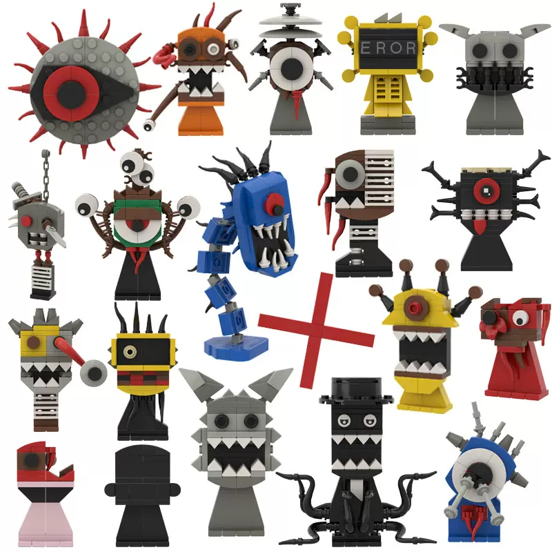 跨境节奏盒子变异版Sprunki Plush积木游戏玩具摆件手办公仔模型