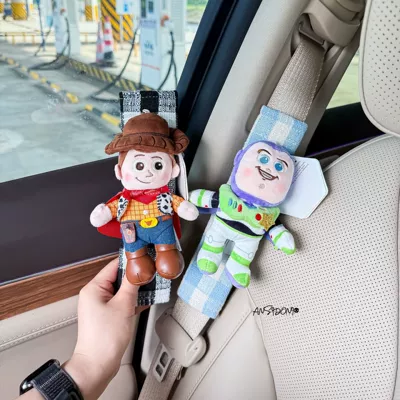 Sürətlər qutusu və əl tormozu başlıqları | plush toy car interior - shoulder-pad-blue-black-checkered-canvas-bass-woody-riding-the-winds-and-waves-two-pieces