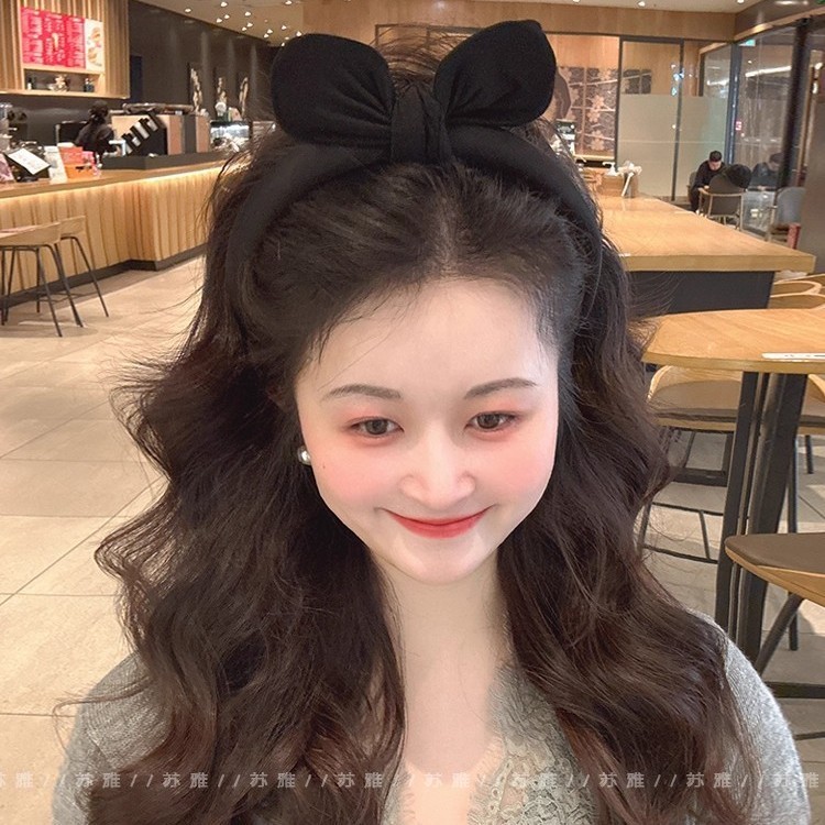 高级感立体卡通蝴蝶结发箍女高颅顶海绵头箍新年发饰百搭压发发卡|undefined