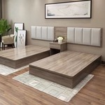 酒店床宾馆家具标间全套客房专用公寓大床单双人民宿快捷旅馆家具