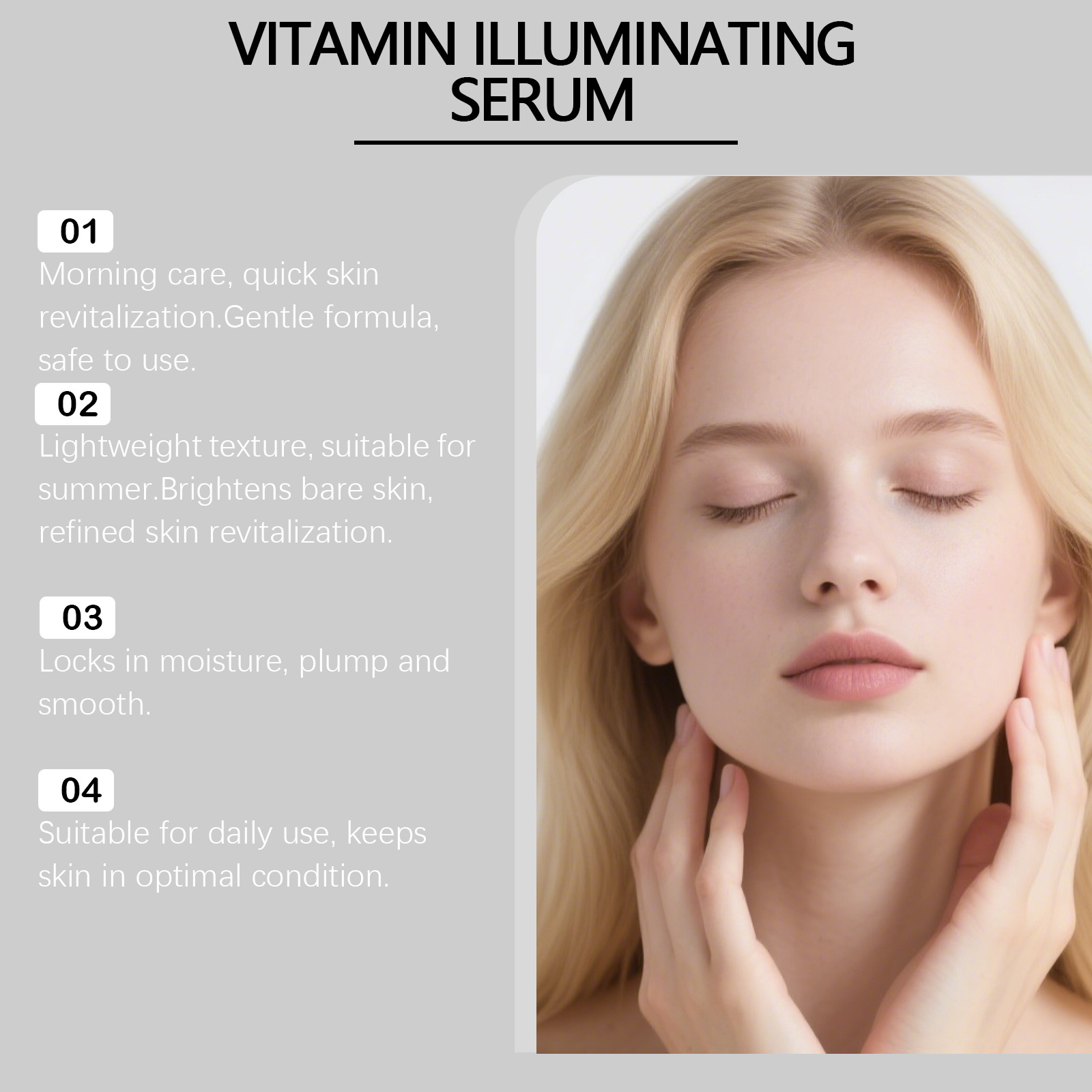 EELHOE Vitamin Essence Liquid Hydrating Nourishing Brightening Facial Skin Moisturizing Elasticity Skin Care Serum