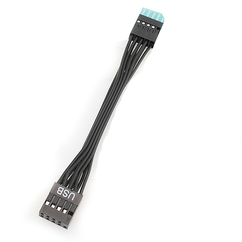 USB 9 pin uzatma kabeli, ana plata üçün, 10 sm