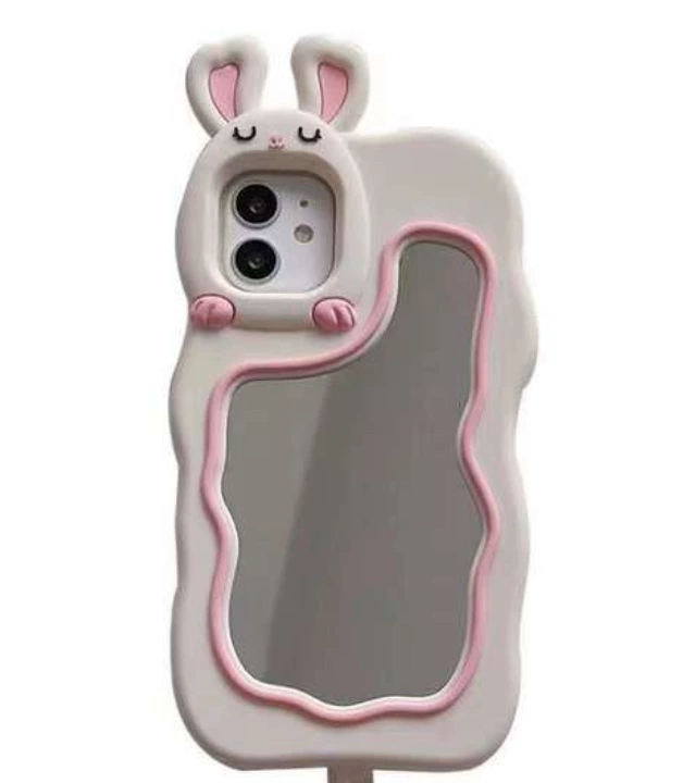 Чехол с зеркалом Tengyi Cloud Mirror для iPhone 6-14 Pro Max — пастельный рисунок облаков с зеркальным окном в форме облака