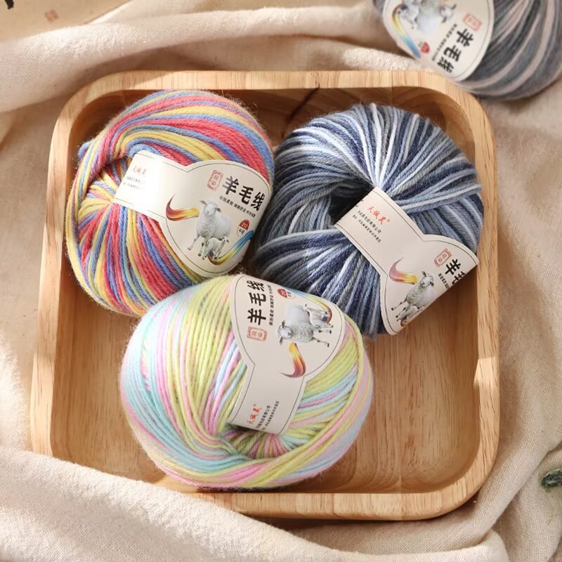 Rainbow woolen woven children's sweater handmade