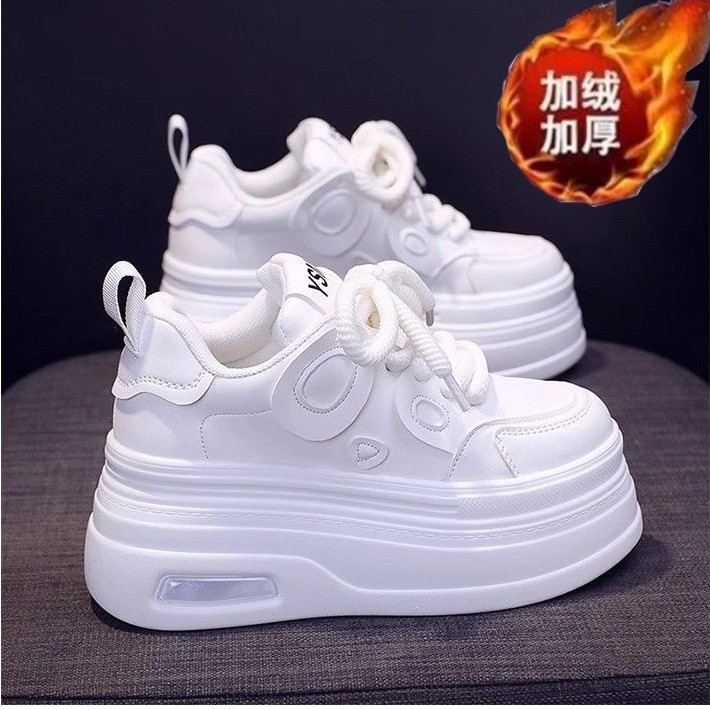 厚底熊猫鞋女新款2025爆款春秋季百搭小个子增高小白鞋休闲松糕鞋|undefined