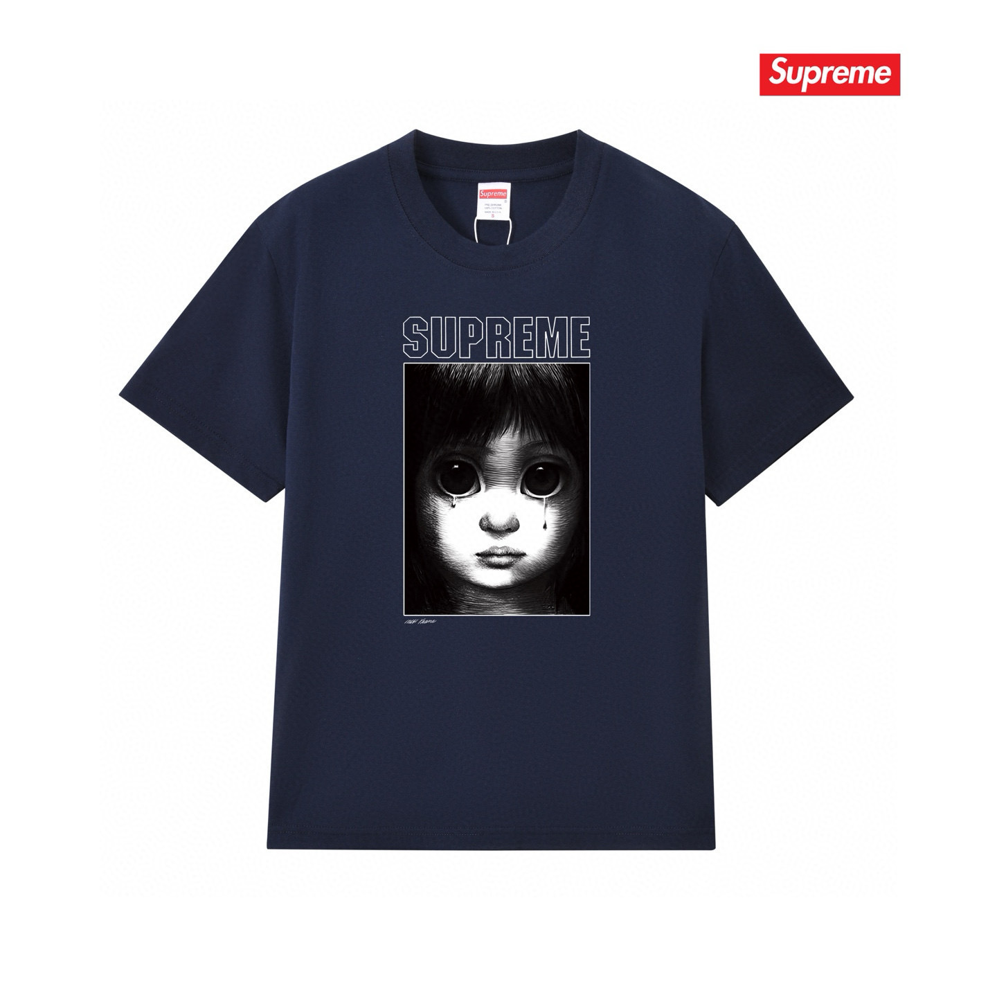 Supreme Margaret Keane Teardrop Tee Navy