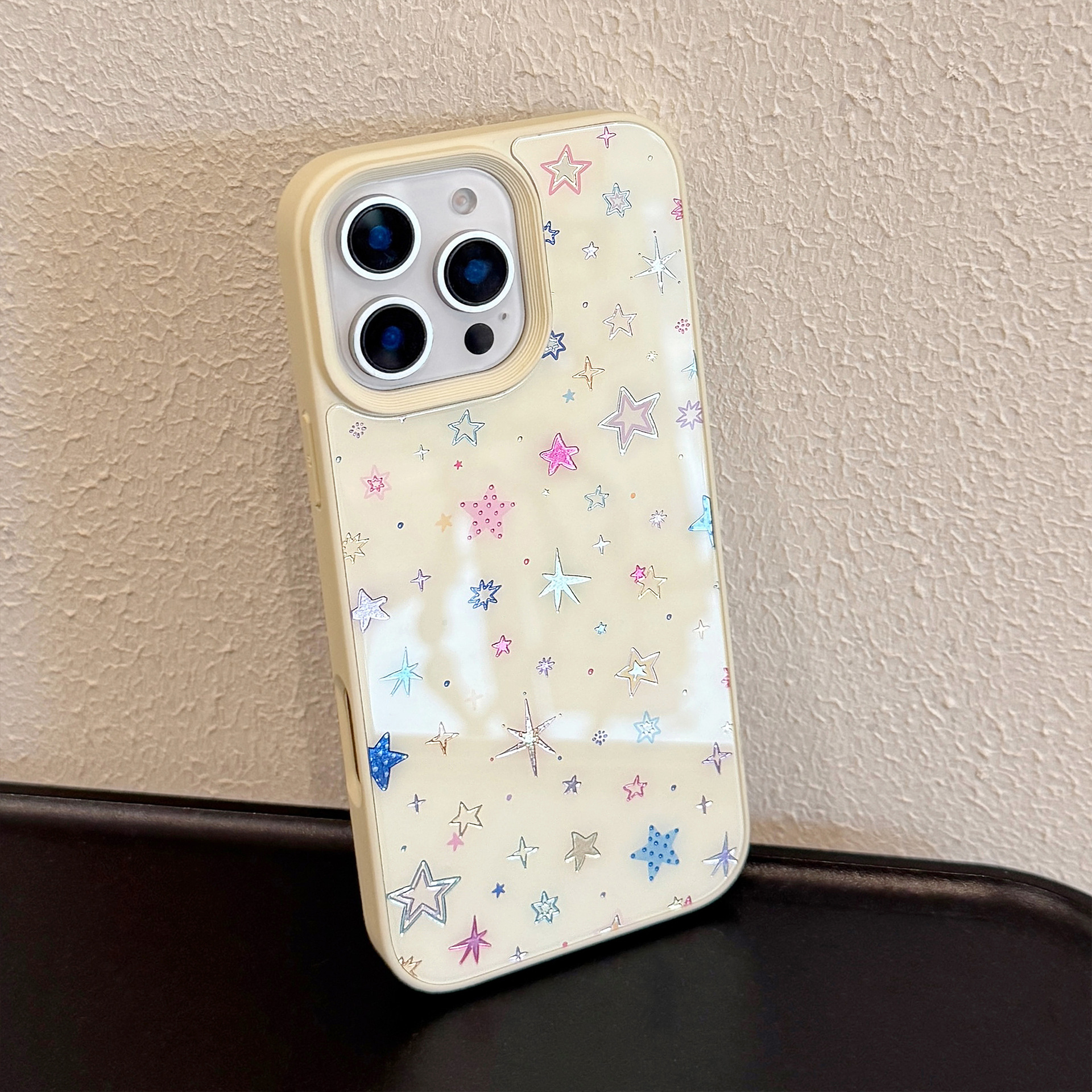 Protective Phone Case With Gilt Colorful Stars For Iphone Models_voghion.com