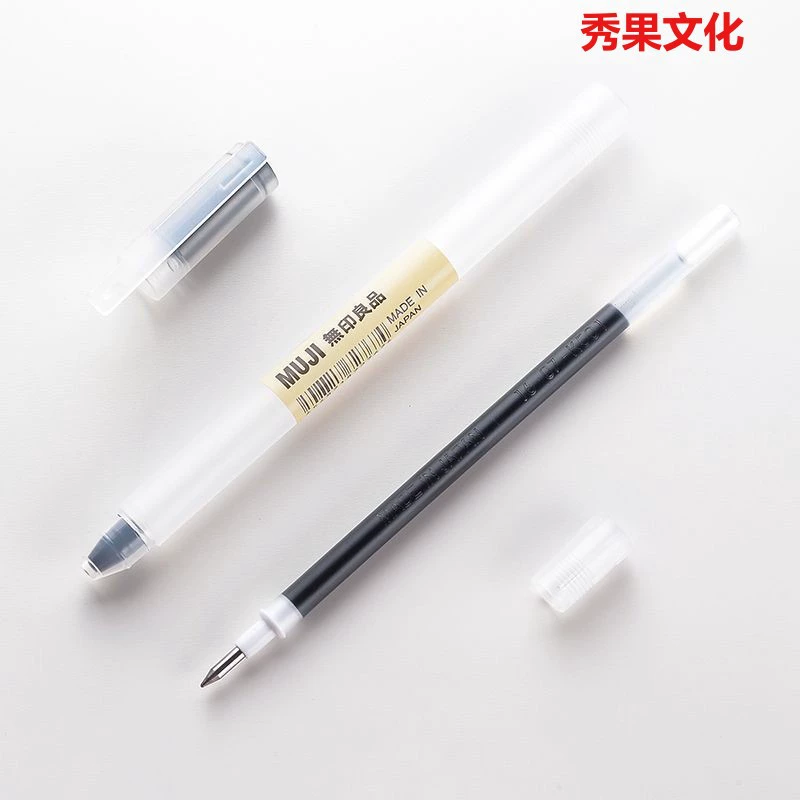 Muji, классическая канцелярия, шариковая ручка rollerball, гель, чернила для учащихся начальной школы, 0.38/0.5мм