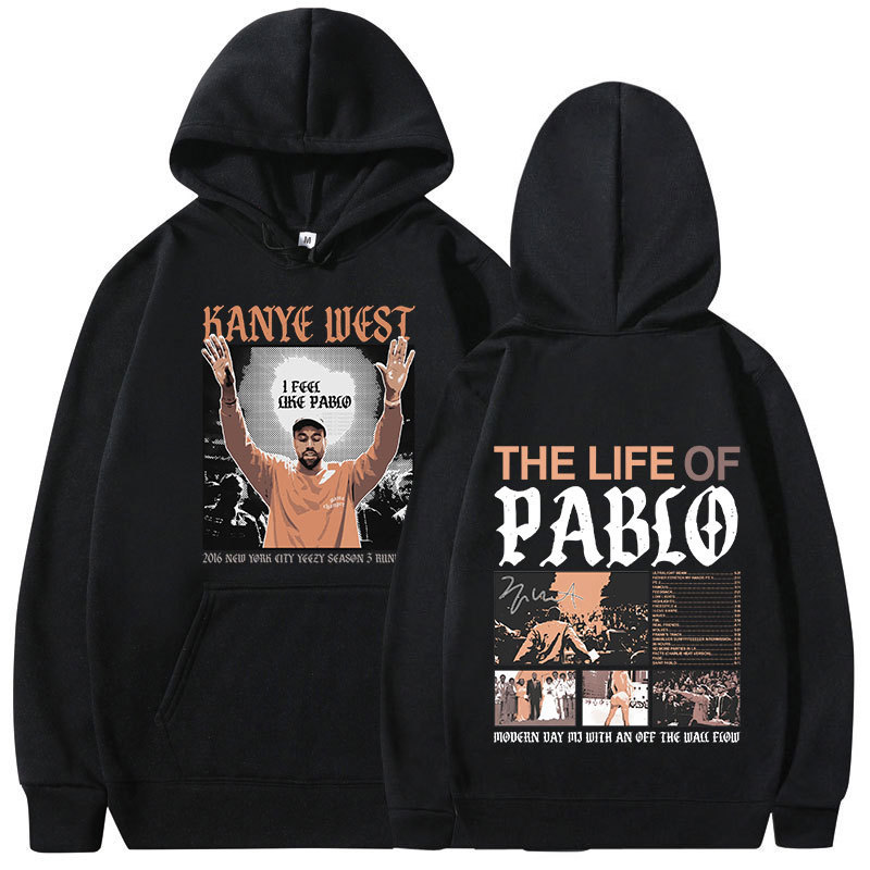Rapper Kanye West Graphic Print Hoodies the Life of Pablo Ho