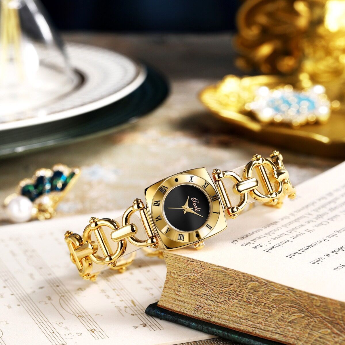 50g Weight Tempered Glass Mirror Material Stainless Steel Strap Material Watch Classification Pointer Display Type Jewelry Buckle Buckle Style Square Dial Shape Holiday, Banquet, Daily Occasion Quartz Movement Solid Color Pattern Women's Gender Elegant, Lady Style Elegant Lady Solid Color Jewelry Buckle Quartz Watch Women's Watches 3