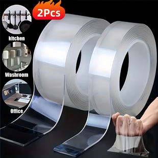 Nano Double-sided Adhesive Traceless Magic Adhesive Strong Transparent Hook Acrylic Blow Bubble Waterproof High Adhesive Tape