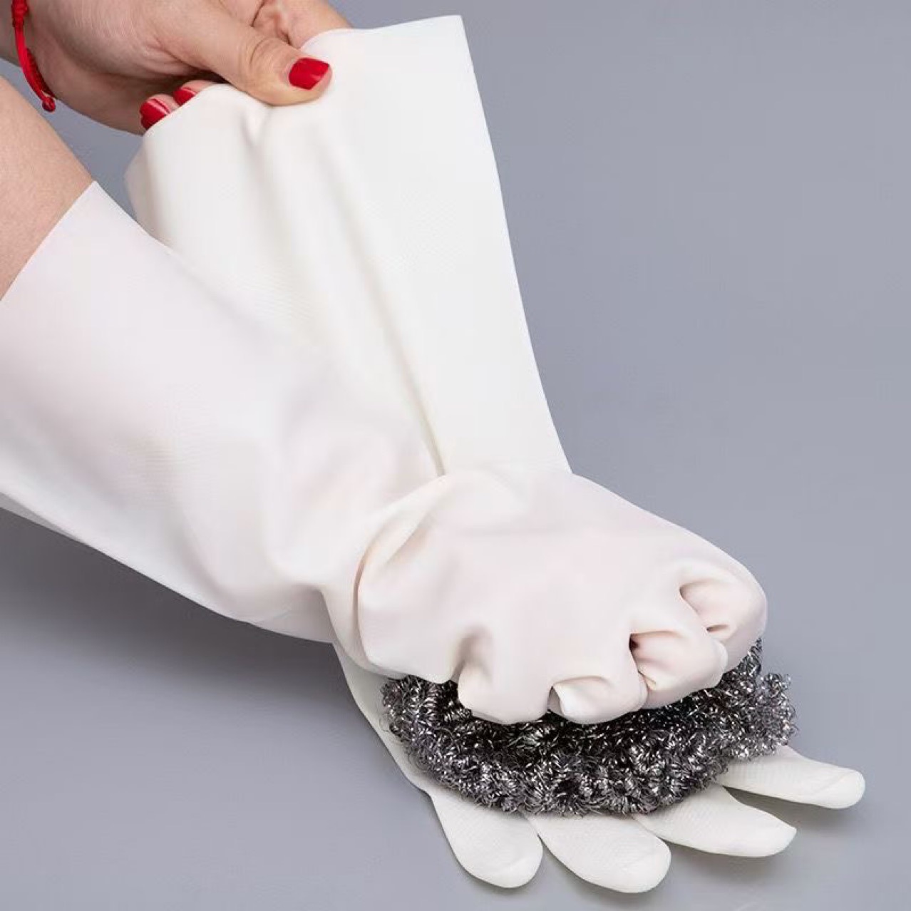 白色透明丁晴手套Nitrile洗碗丁晴耐油耐酸碱加厚无缝洗碗汽修