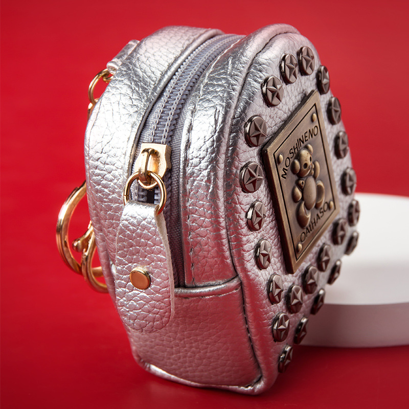 Estilo coreano chica corazón ins monedero de La Moneda estudiante de la escuela primaria creativa caso clave bolsa de la moneda portátil integrado bolsa de id