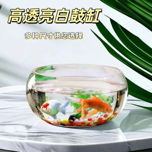 Glass fish tank thickened transparent ecological creative home decoration wholesale drum tank landscaping micro landscape turtle bucket fish tank
