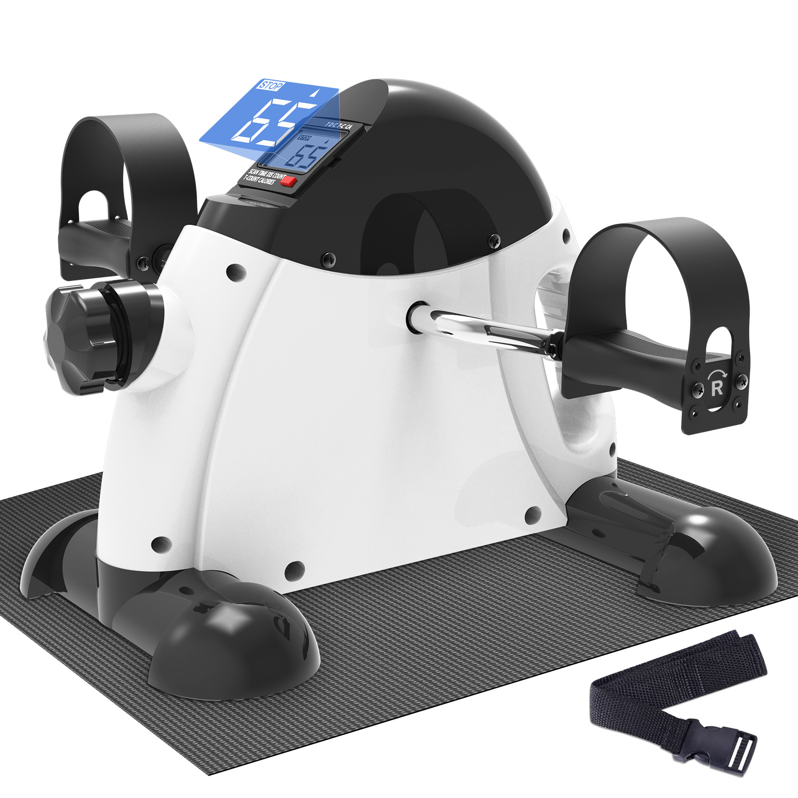 Mini Exercise Bike, Elderly Stepper, Rehabilitation Exercise Equipment, Home Office White Rehabilitation Bicycle in Stock