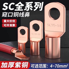 メーカーSC線鼻純銅端子SC 6/10/16/25/35-6/8/10銅鼻銅線