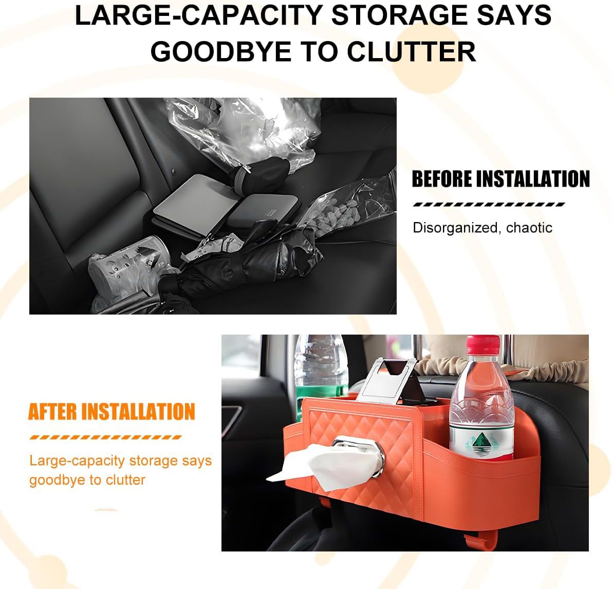 New Car Seat Back Storage Box, Multi-Functional Storage Box, Car Seat Back Storage Box, Car Interior Decoration Wholesale