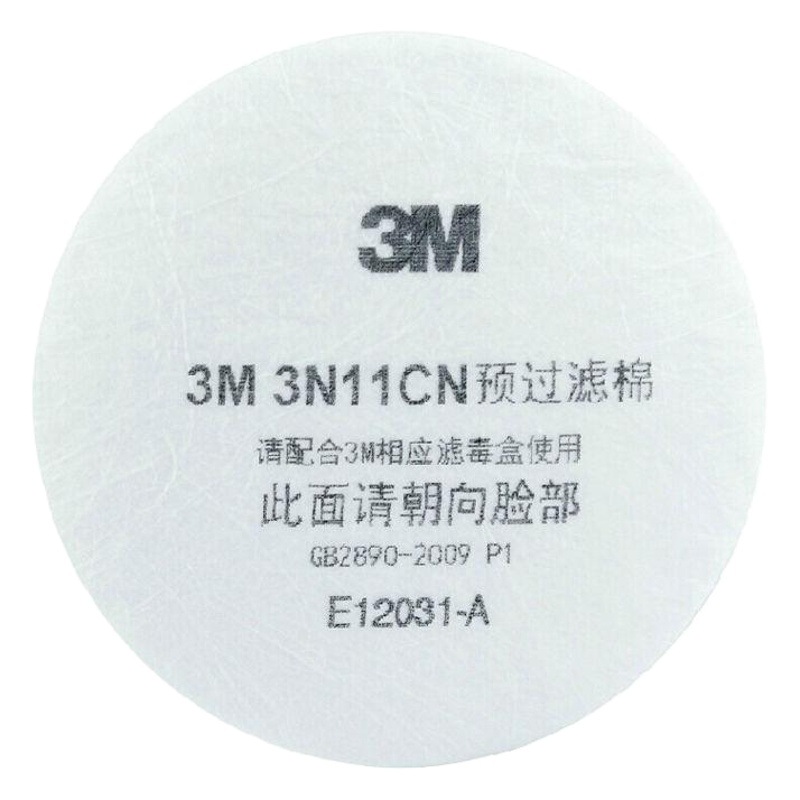 Algodón del pre-filtro 3M3N11CN P1 con la cubierta del algodón del filtro 385 y el uso de la media máscara 1200 500 pedazos/caja