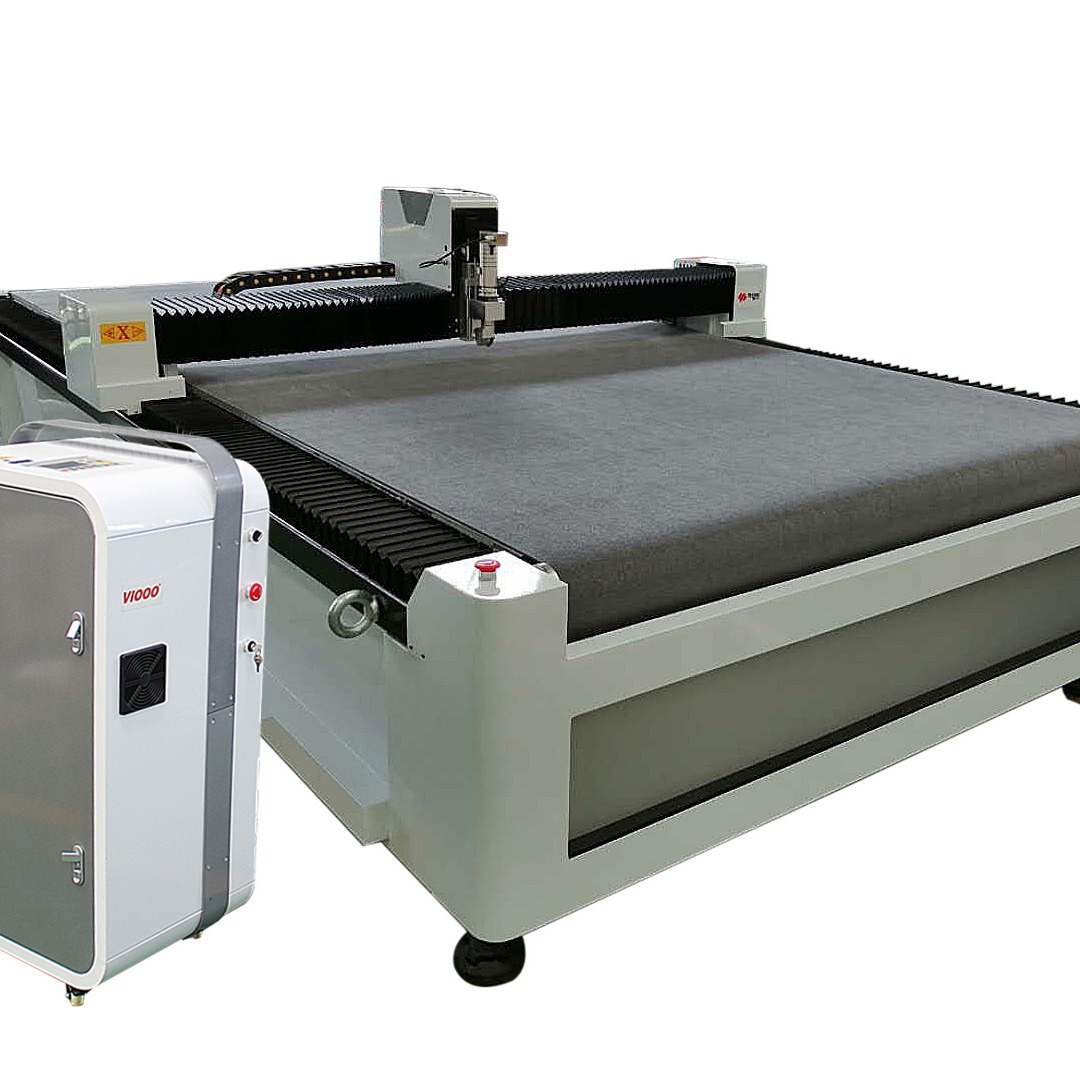 服装毛领大型圆刀切割机 数控切割裁床 微尔圆刀数控人造毛切割