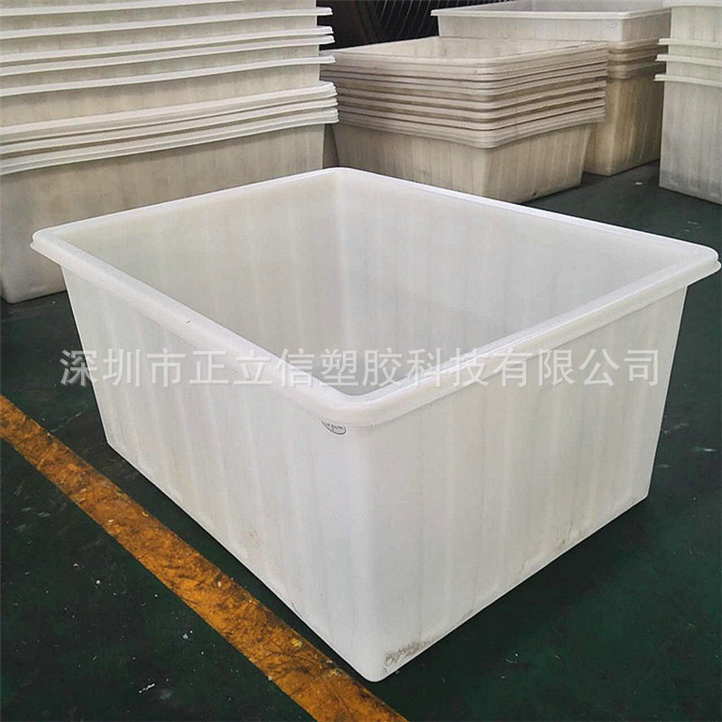 现货HDPE塑料箱加厚周转箱大中号食品配送箱工业仓储中转箱定制