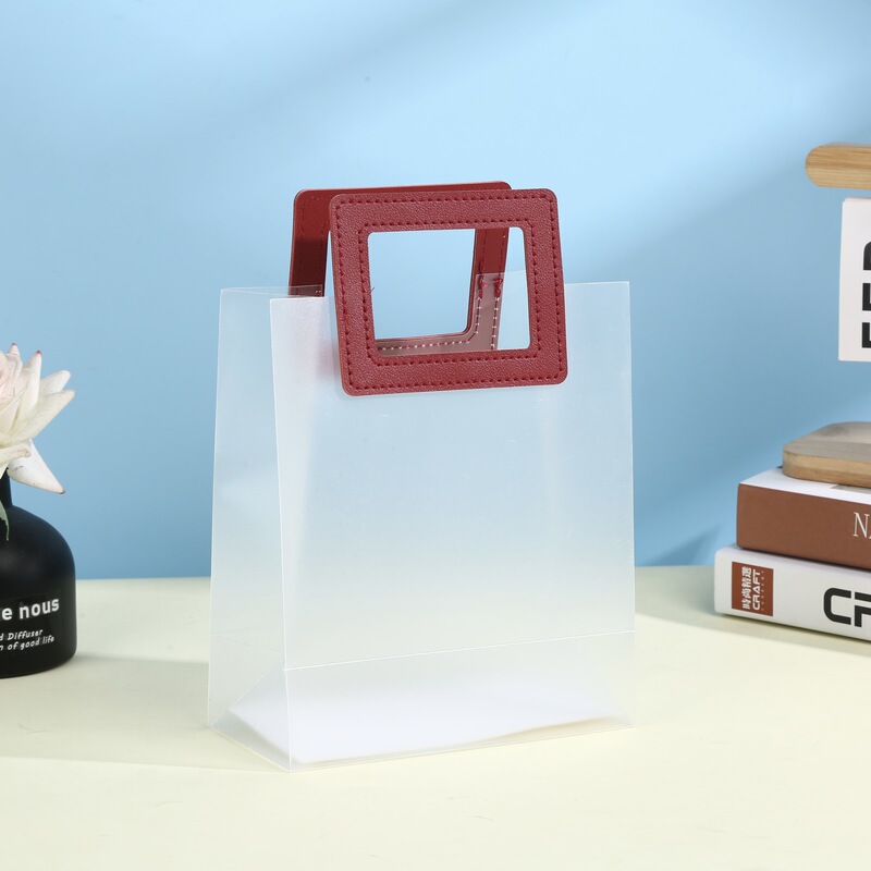 pp プラスチックつや消し透明ハンドバッグショッピング包装袋ギフトバッグバレンタインデーの誕生日ギフトバッグ在庫あり|undefined