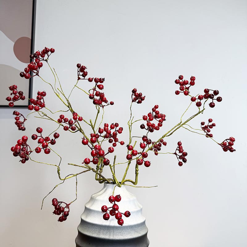 仿真马桑果浆果 冬青红果 发财果 客厅装饰插花假花摆件仿真花