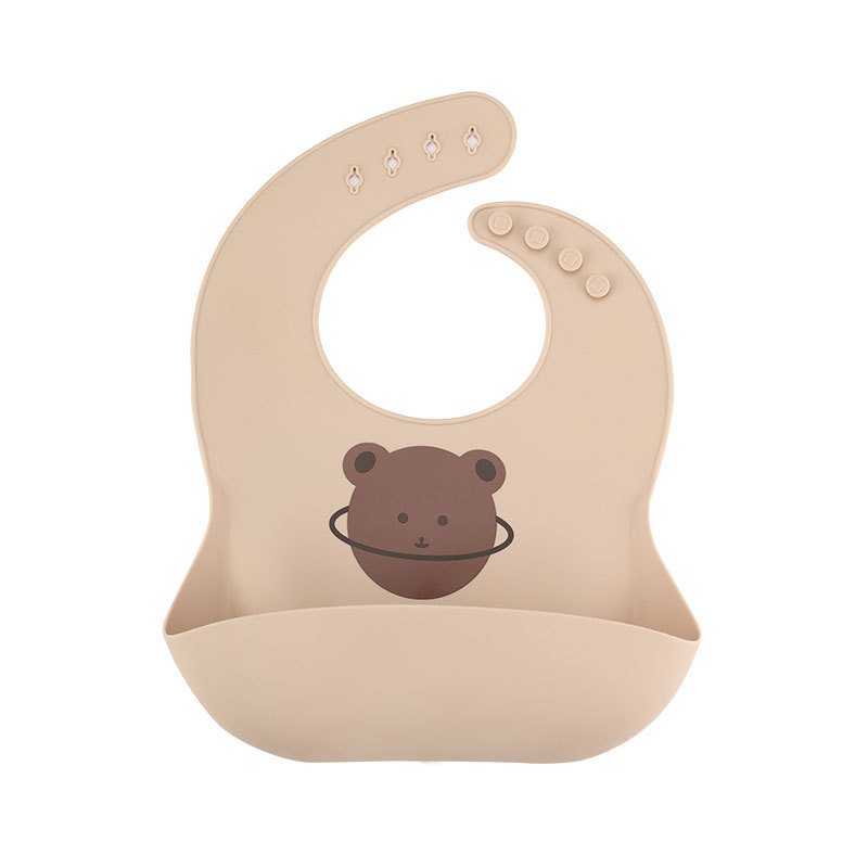 Babero de Silicona para Bebé de Silicona Alimentaria, Impermeable, Resistente a Manchas, para Alimentación Infantil