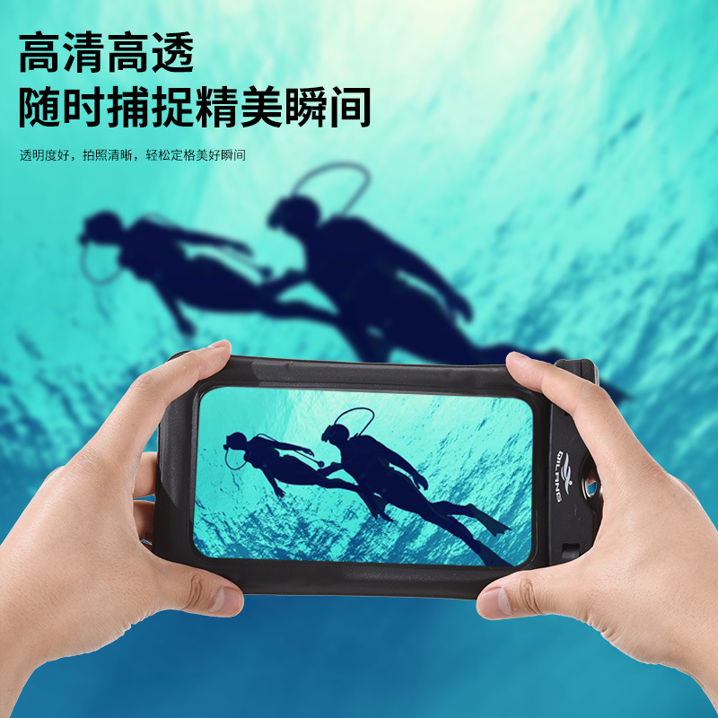 Especial de 7 pulgadas bolsa de aire ziplock bolsa para llevar teléfono móvil bolsa impermeable transparente caja del teléfono móvil pantalla táctil natación