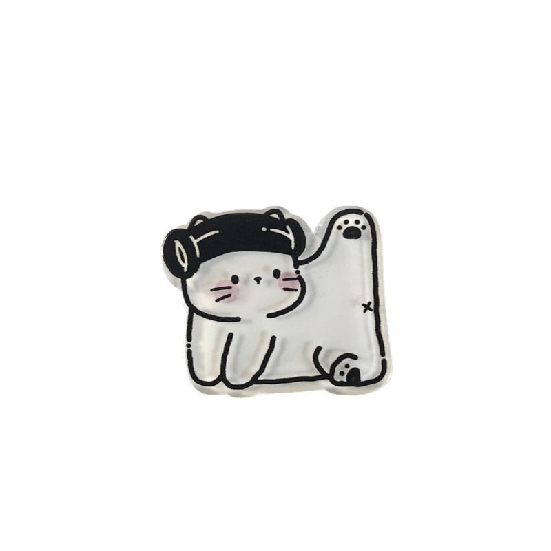 線画落書き猫冷蔵庫マグネット漫画アクリル磁気写真装飾マグネット写真ステッカー|undefined