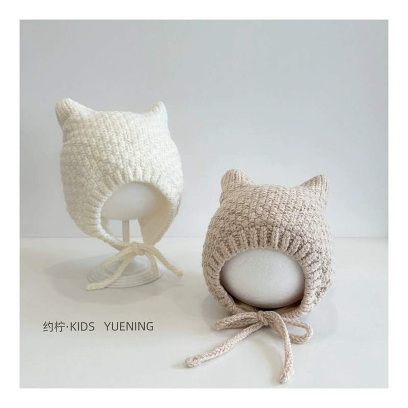 Children's woolen cute knitted keep warm knitted hat for early age, western style