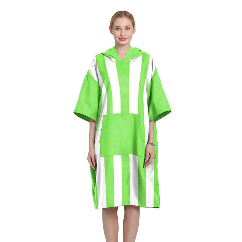 rayas toallas de baño encapuchadas para adultos con bolsillos capa de microfibra playa de secado rápido capa de playa