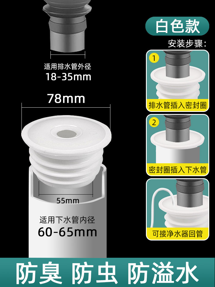 Anillo sello silicona 60-65 Blanco