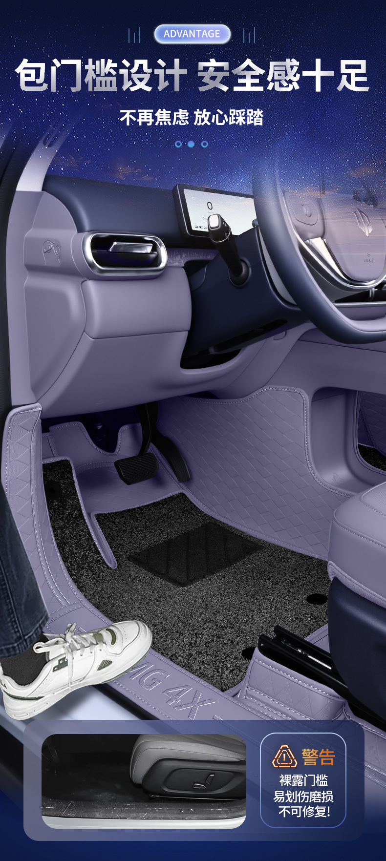 Suitable for 26 models of MG4X floor mats, specially designed for MG4X, modified interior carpet car floor mats