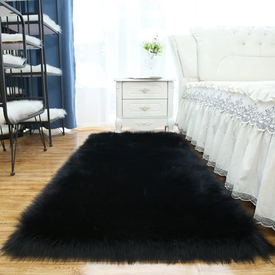 Car Carpet Bedroom Living Room Sofa - black-70x120cm
