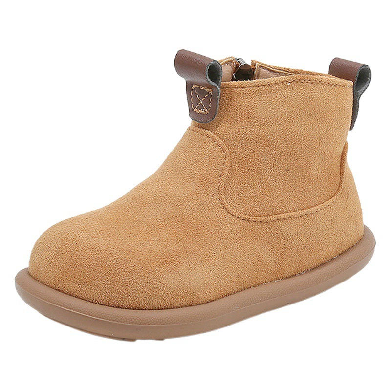 Девушки из матовой кожи ретро короткие бархатные сапоги осень-зима новые детские сапоги Martin Mailard дикие повседневные мужские хлопковые сапоги