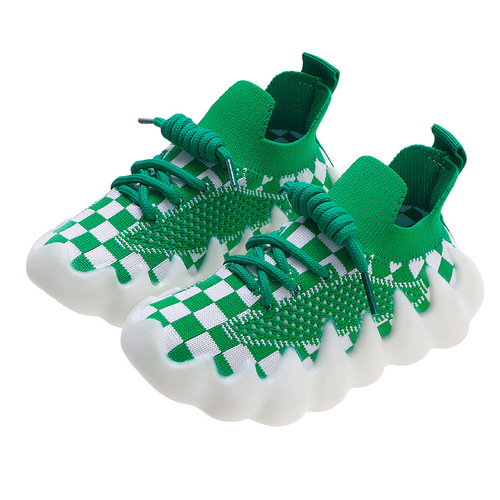 Children's sports shoes  summer new spring and autumn unisex kids fashion breathable knit dad shoes coconut shoes