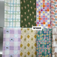 W1660全棉数码印花面料手工衬衫家居服儿童服装连衣裙印花面料