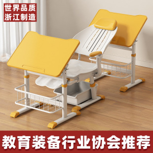 Primary and Secondary School Students' School Liftable Desks and Chairs, Children's Study Tables, Wholesale Reclining and Foldable Lunch Break Desks and Chairs