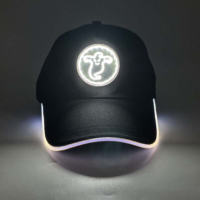 Gorra LED de Amazon, gorra de béisbol luminosa, gorra para exteriores con protección solar, gorra de pico de pato con protección solar, gorra LED de colores cambiantes