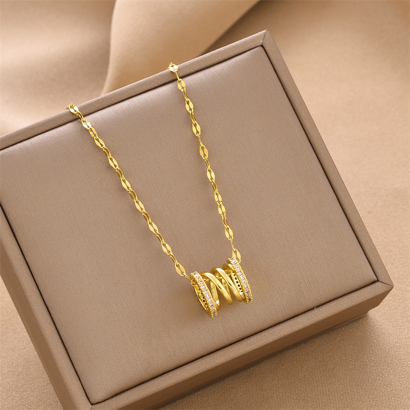 Collar de acero de titanio nuevo transfronterizo, joyería femenina, personalidad de moda, venta caliente simple, joyería de cadena de clavícula femenina, collar creativo image 147