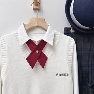 Tomorrow Sauce Original Jk Thai Cross Tie College Style School Uniform Shirt Sailor Suit Accessory Free Shipping