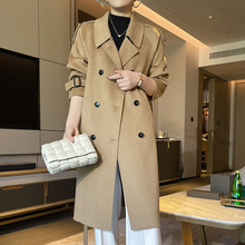 双面羊毛大衣女2022秋冬新款韩版洋气修身显瘦设计感风衣女外套