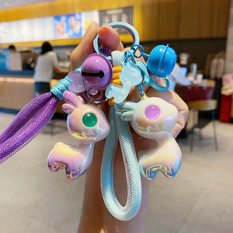 Cartoon colorful all the way you fawn key chain fashion girlfriends accessories love bag pendant personality car key chain